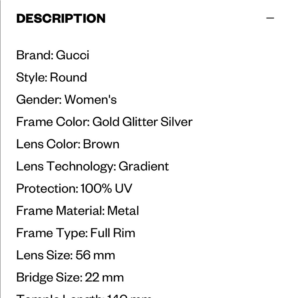 GUCCI UNISEX GOLD GLITTER ROUND SUNGLASSES, 2024 FASHION STATEMENT IS ROUND - Picture 7 of 16